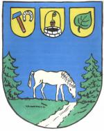 Návrh znaku města Hranic u Aše z roku 1987 (návrh a kresba Jan Kryl)